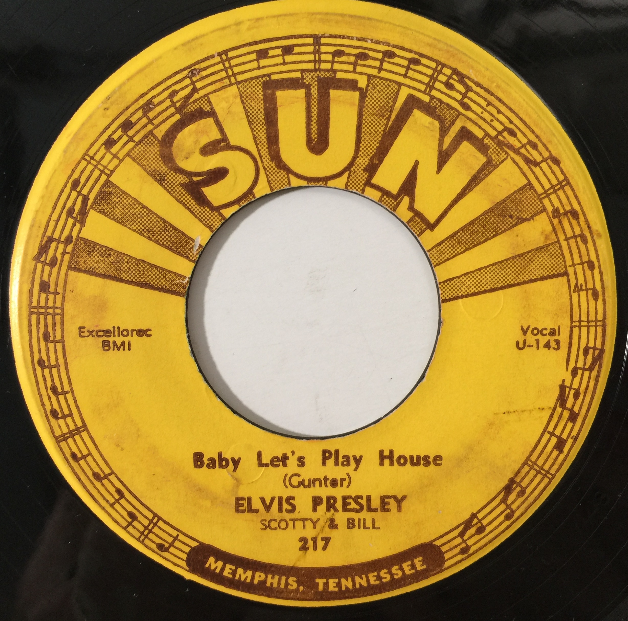 Baby let’s play house 7インチ USオリジナ　Elvis Elvis Presley / Baby Let's Play House / SUN Red Vinyl 45