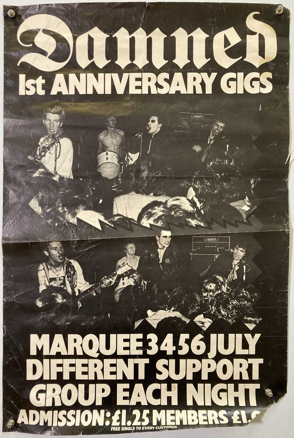 Lot 217 - THE DAMNED - 1ST ANNIVERSARY POSTER.