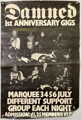 Lot 217 - THE DAMNED - 1ST ANNIVERSARY POSTER.