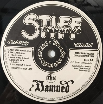 Lot 264 - THE DAMNED - DAMNED DAMNED DAMNED LP - ORIGINAL EDDIE & THE HOT RODS SLEEVE (SEEZ 1)