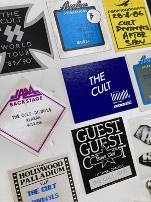 Lot 586 - BILLY DUFFY / THE CULT - STAGE PASSES / LAMINATES.