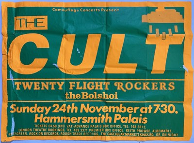 Lot 588 - THE CULT - HAMMERSMITH PALAIS 1985 CONCERT POSTER.