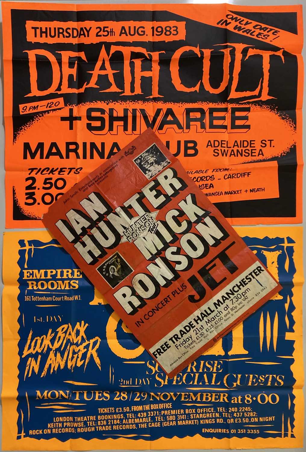 Lot 589 - BILLY DUFFY / THE CULT - ORIGINAL CONCERT POSTERS.