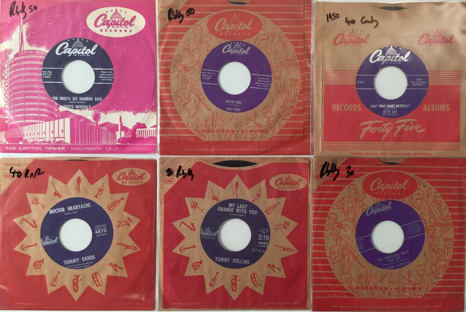 Lot 175 - CAPITOL - ROCKABILLY/ ROCK N ROLL 7" PACK