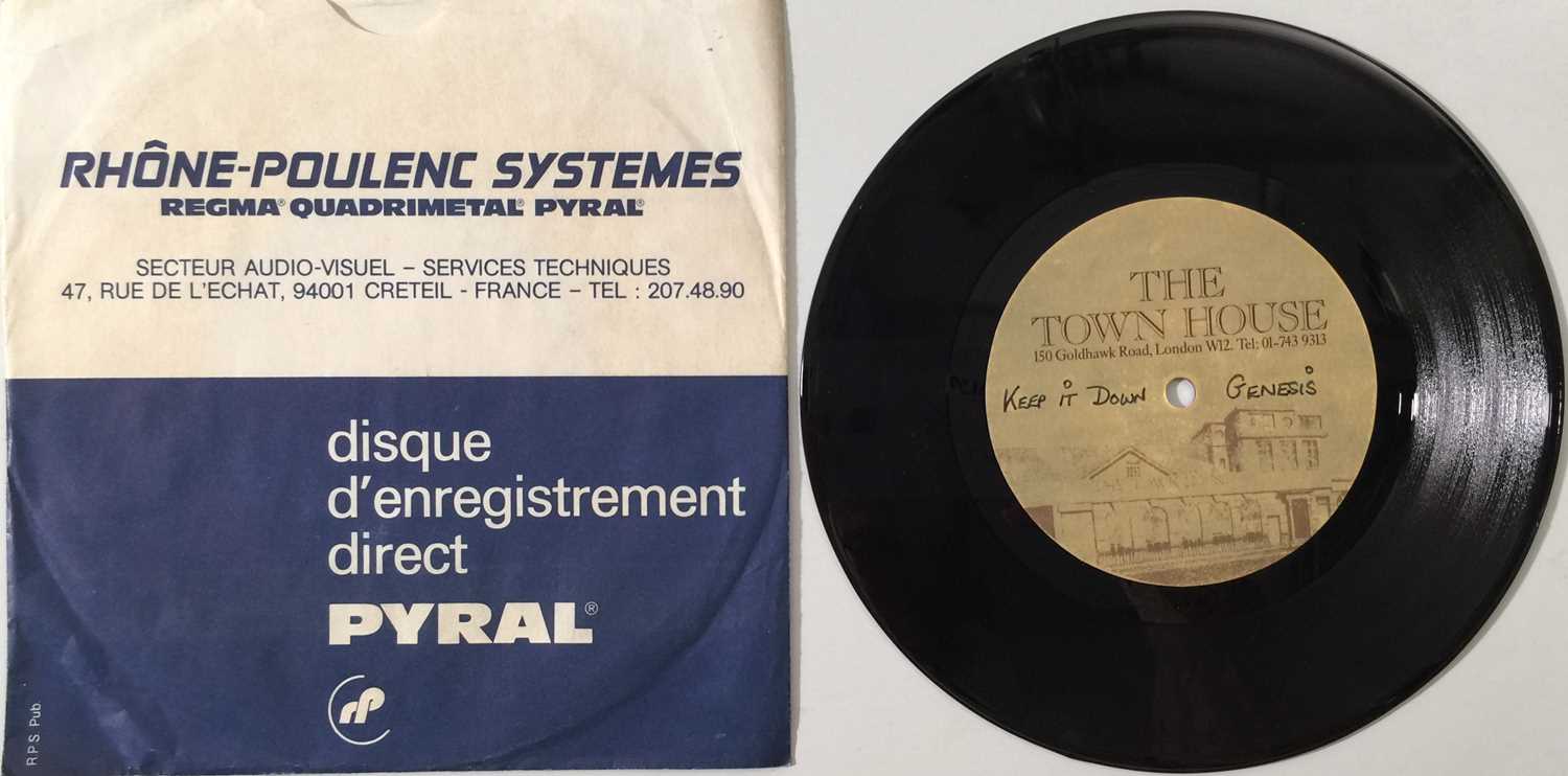 Lot 282 - GENESIS - KEEP IT DOWN (DARK) - ORIGINAL UK 7" TOWN HOUSE ACETATE RECORDING)