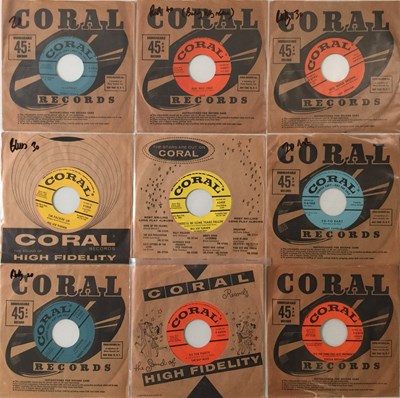 Lot 194 - CORAL - 7" PACK (ROCK N ROLL/ BLUES ETC)