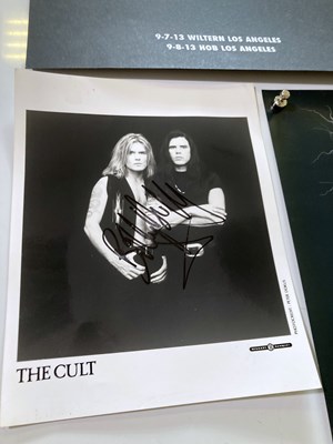 Lot 603 - THE CULT / BILLY DUFFY - POSTERS AND SIGNED ITEMS.