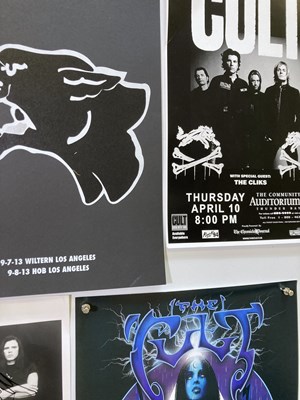 Lot 603 - THE CULT / BILLY DUFFY - POSTERS AND SIGNED ITEMS.