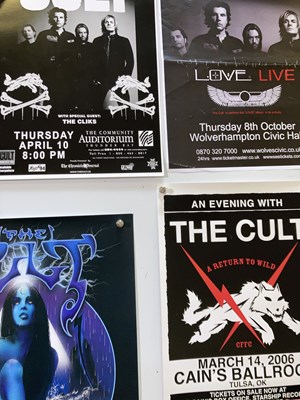 Lot 603 - THE CULT / BILLY DUFFY - POSTERS AND SIGNED ITEMS.