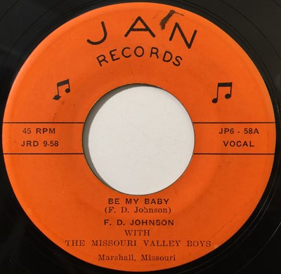 Lot 199 - F. D. JOHNSON - BE MY BABY 7" (ROCKABILLY - JAN RECORDS JP6-58)