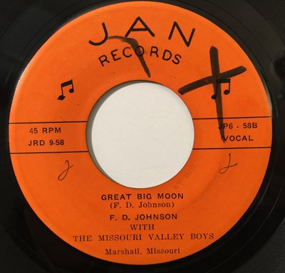 Lot 199 - F. D. JOHNSON - BE MY BABY 7" (ROCKABILLY - JAN RECORDS JP6-58)