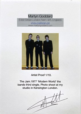 Lot 201 - MARTYN GODDARD - THE JAM, 1977.