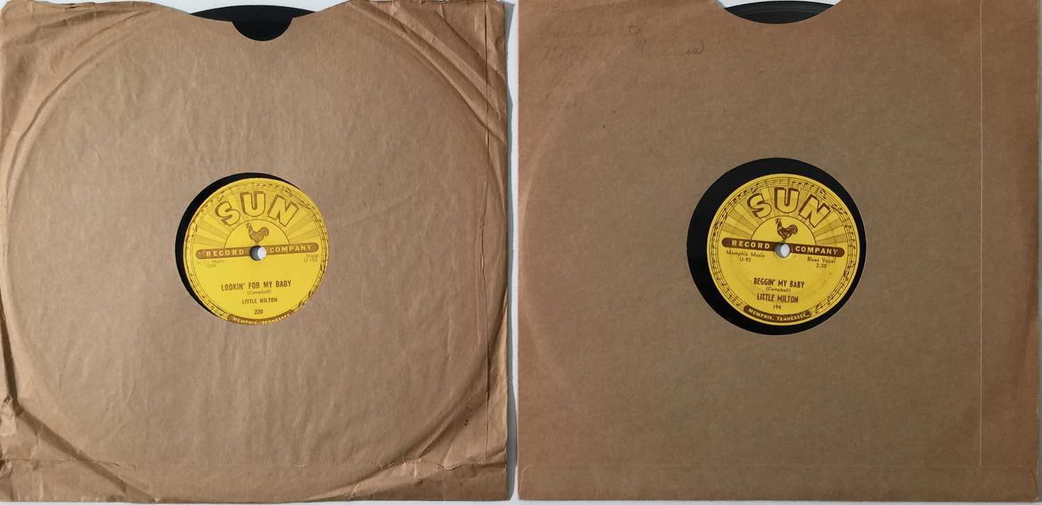 Lot 278 - LITTLE MILTON - LOOKIN' FOR MY BABY (SUN 220) & BEGGIN' MY BABY (SUN 194) - ORIGINAL US 10" 78RPM RECORDINGS