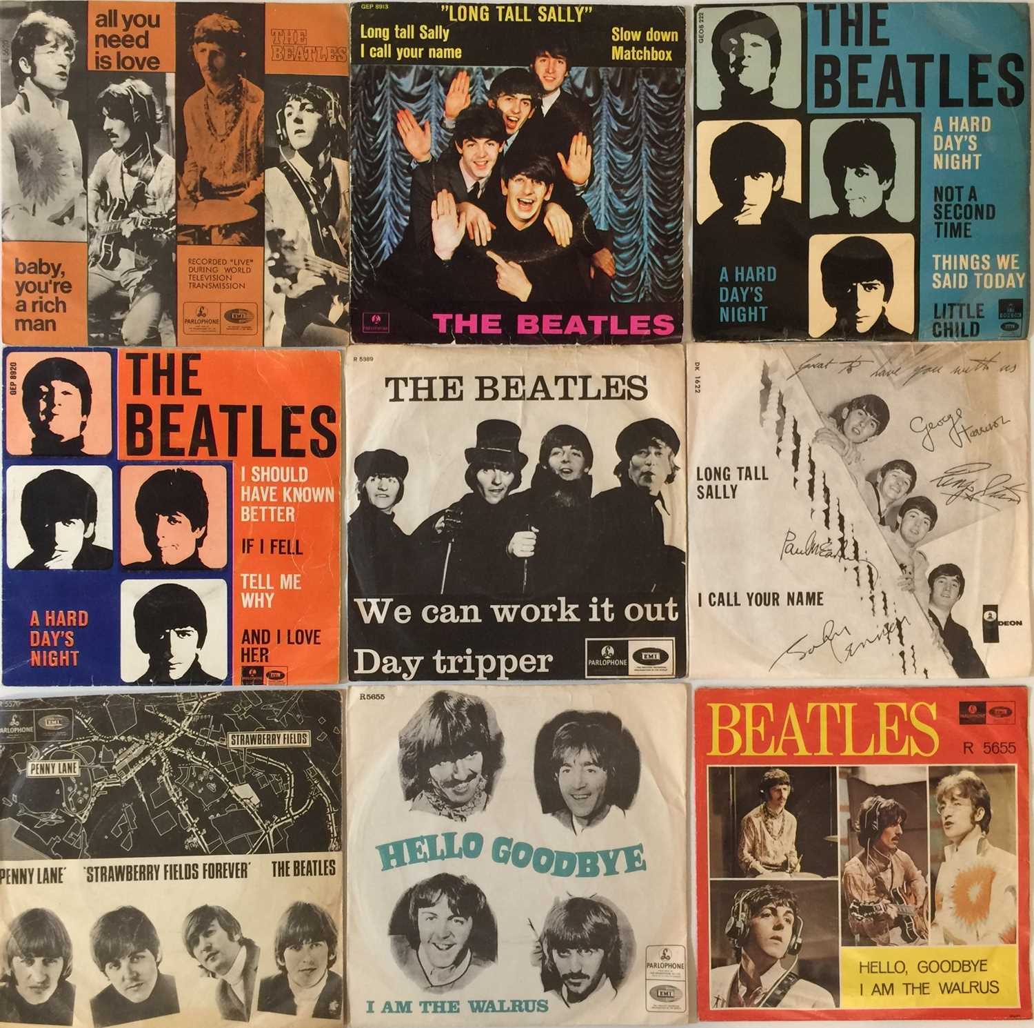 Lot 44 - THE BEATLES - DANISH 7'' COLLECTION