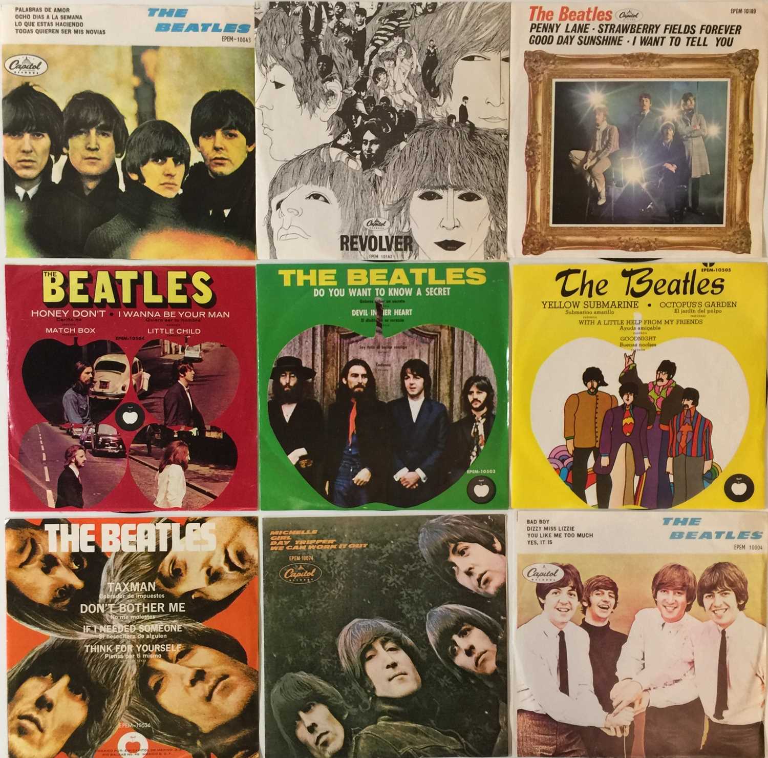 Lot 45 - THE BEATLES - SOUTH AMERICAN 7'' COLLECTION