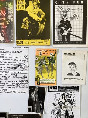 Lot 455 - THE FALL / MARK E. SMITH - ORIGINAL PUNK ZINES AND MEMORABILIA OWNED BY MARK E. SMITH.