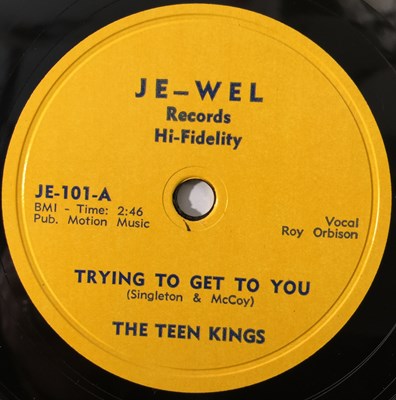 Lot 295 - THE TEEN KINGS (ROY ORBISON ) - OOBY DOOBY- ORIGINAL US 10" 78RPM RECORDING (JE-WEL JE-101)