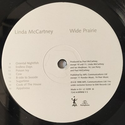Lot 5 - LINDA MCCARTNEY - WIDE PRAIRIE LP (ORIGINAL EU PRESSING - PARLOPHONE/MPL 4979101)