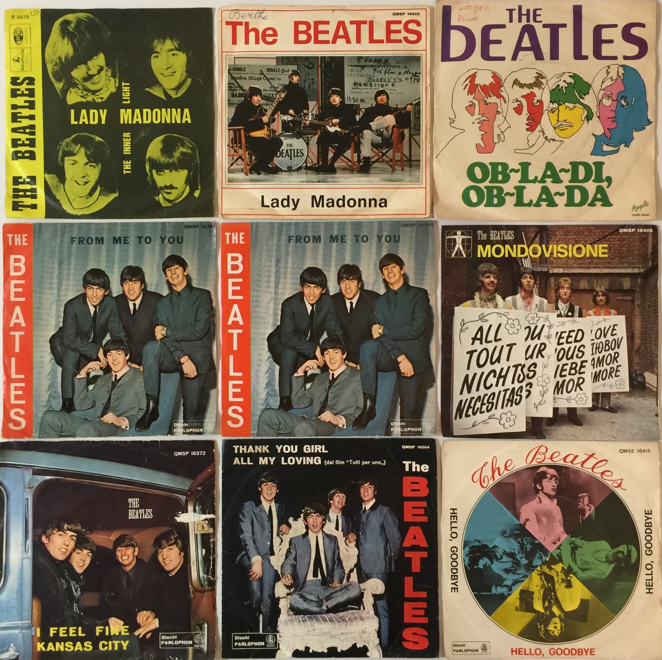 Lot 51 - THE BEATLES - RARITIES & EUROPEAN 7''