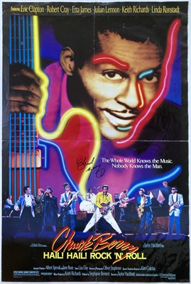 Lot 296 - CHUCK BERRY - AN AUTOGRAPHED POSTER.