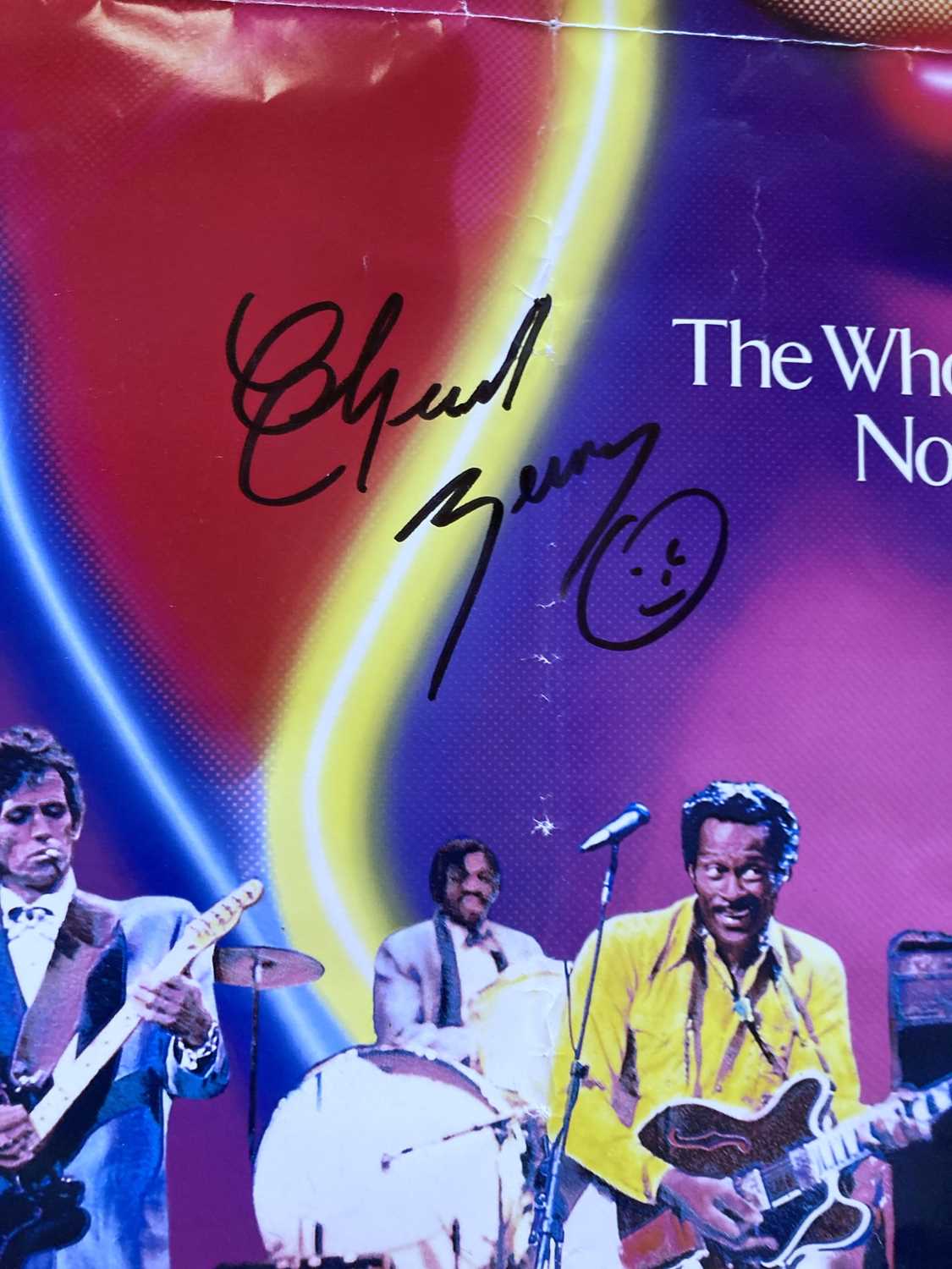 Lot 296 - CHUCK BERRY - AN AUTOGRAPHED POSTER.