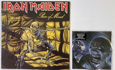 Lot 298 - IRON MAIDEN - SIGNED RECORDS.