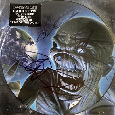 Lot 298 - IRON MAIDEN - SIGNED RECORDS.