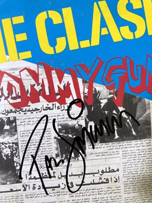 Lot 300 - THE CLASH - LPS / 7" SIGNED BY PAUL SIMONON.