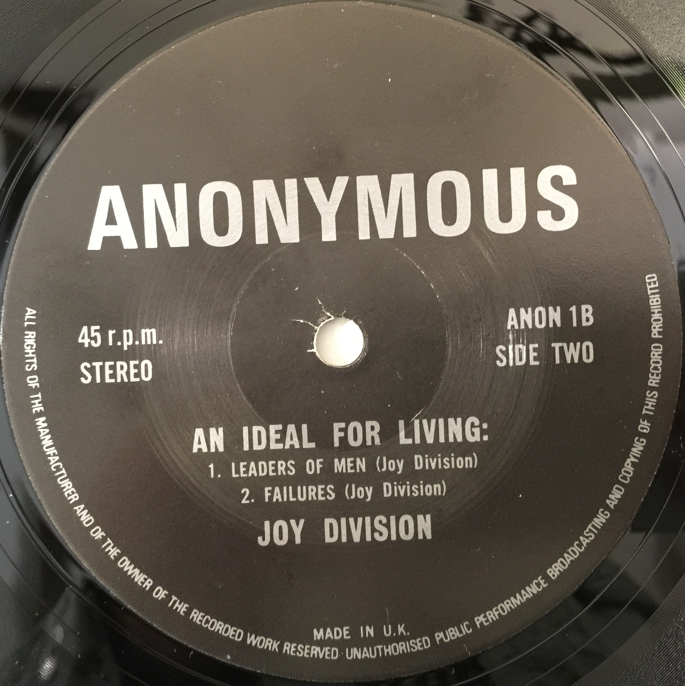 Lot 176 - JOY DIVISION - AN IDEAL FOR LIVING (ORIGINAL
