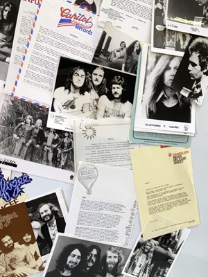 Lot 64 - PRESS KIT ARCHIVE - ROCK / PROG AND MORE FROM 1970S.