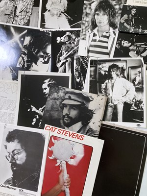 Lot 65 - PRESS KIT ARCHIVE - MALE ARTISTS OF THE 1970S  - ROCK AND POP.