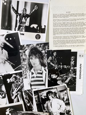 Lot 65 - PRESS KIT ARCHIVE - MALE ARTISTS OF THE 1970S  - ROCK AND POP.