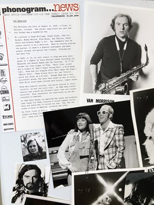 Lot 65 - PRESS KIT ARCHIVE - MALE ARTISTS OF THE 1970S  - ROCK AND POP.