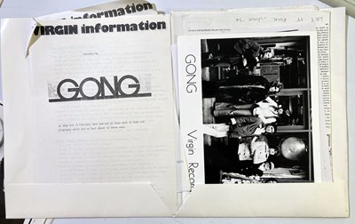 Lot 68 - PRESS KIT ARCHIVE - PROG / VIRGIN RECORDS C 1970S.