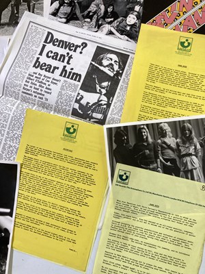 Lot 70 - PRESS KIT ARCHIVE - HARVEST AND RELATED - 1970S.