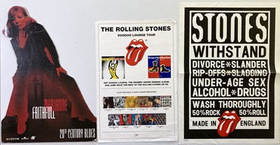 Lot 1860466 - ROLLING STONES POSTERS / MARIANNE FAITHFULL SHOP DISPLAY.