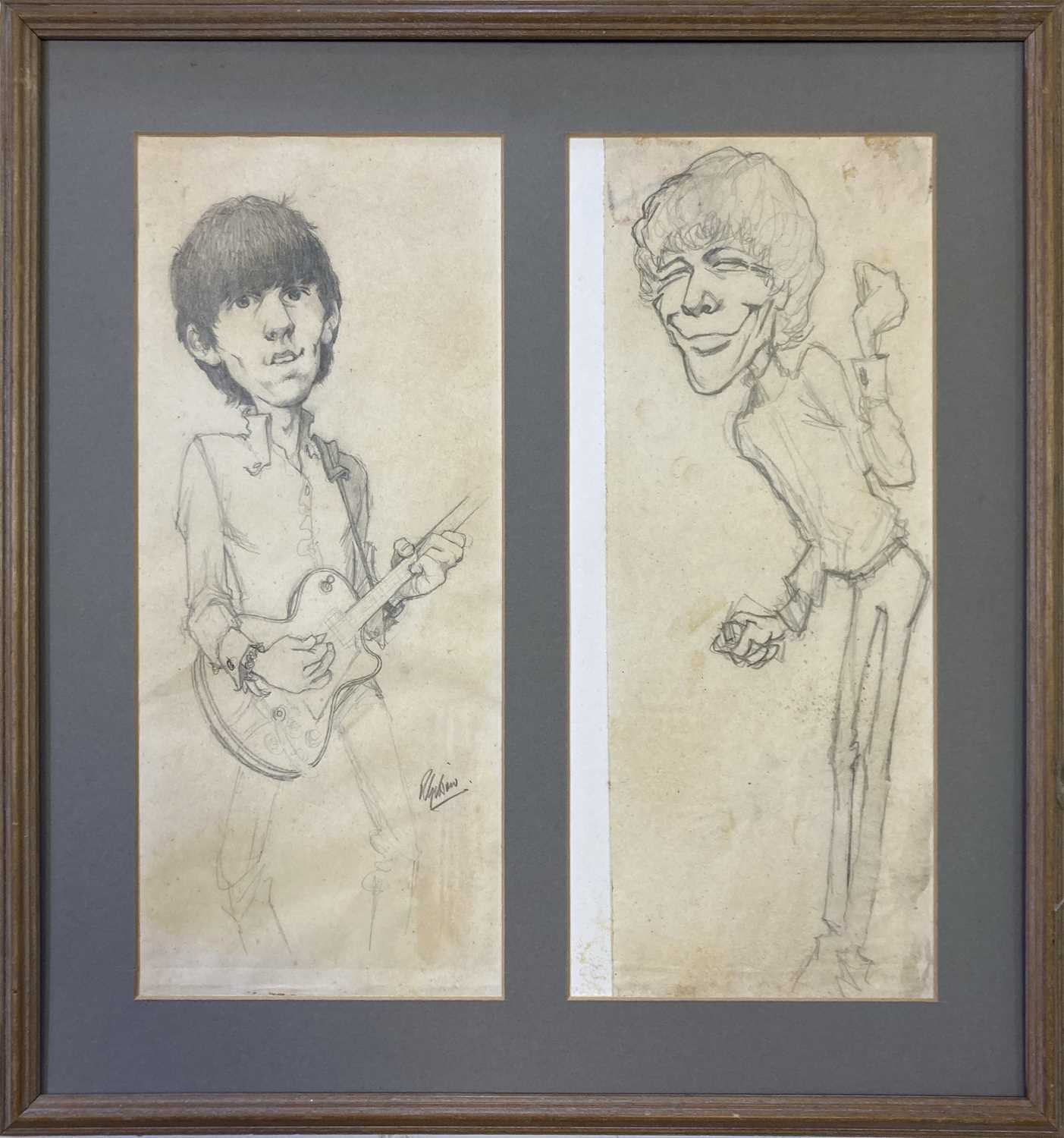 Lot 469 - THE ROLLING STONES - ORIGINAL CARICATURES BY BOB GIBSON.