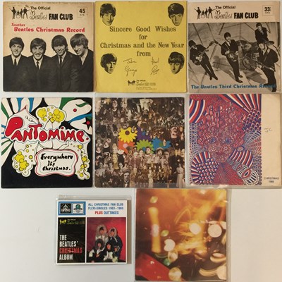 Lot 62 - THE OFFICIAL BEATLES FAN CLUB - COMPLETE RUN OF CHRISTMAS FLEXIS
