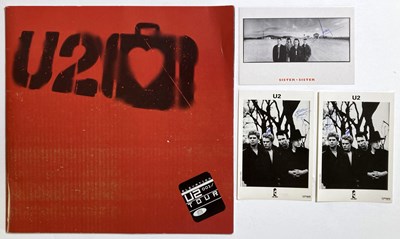 Lot 313 - U2 SIGNED POSTCARDS.