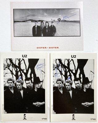 Lot 313 - U2 SIGNED POSTCARDS.