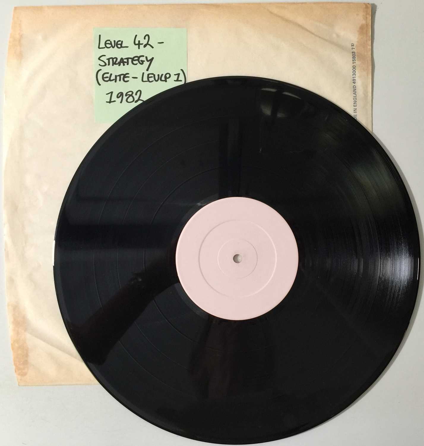 Lot 161 - LEVEL 42 - STRATEGY LP (ORIGINAL UK WHITE LABEL TEST PRESSING - ELITE RECORDS LEVLP 1)