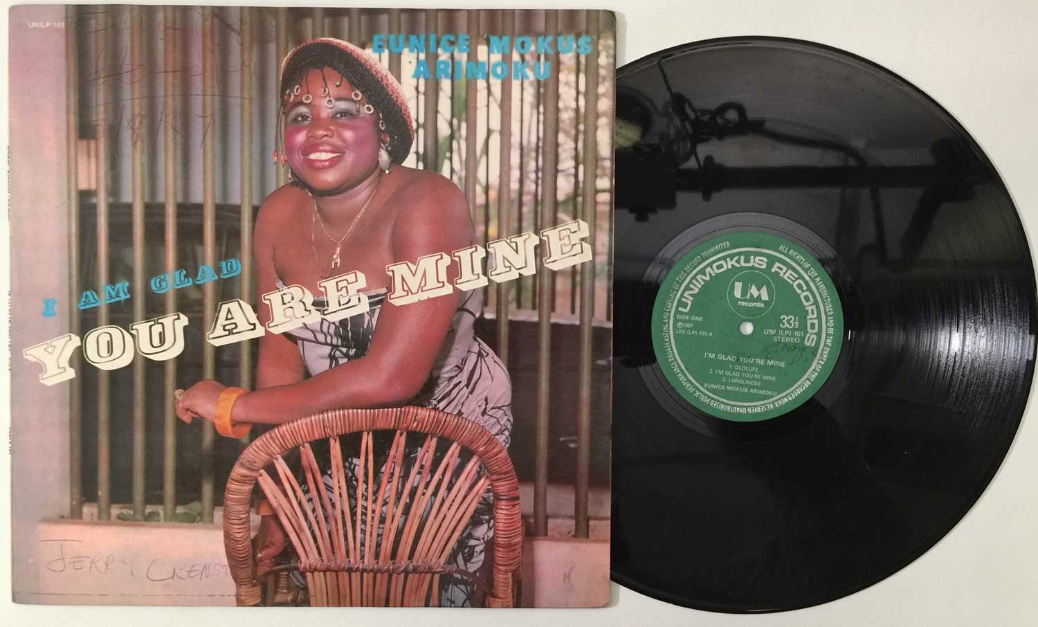 Lot 776 - EUNICE MOKUS ARIMOKU - I AM GLAD YOU ARE MINE LP (NIGERIA - UNIMOKUS RECORDS UNILP 101)