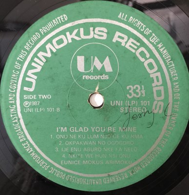 Lot 776 - EUNICE MOKUS ARIMOKU - I AM GLAD YOU ARE MINE LP (NIGERIA - UNIMOKUS RECORDS UNILP 101)