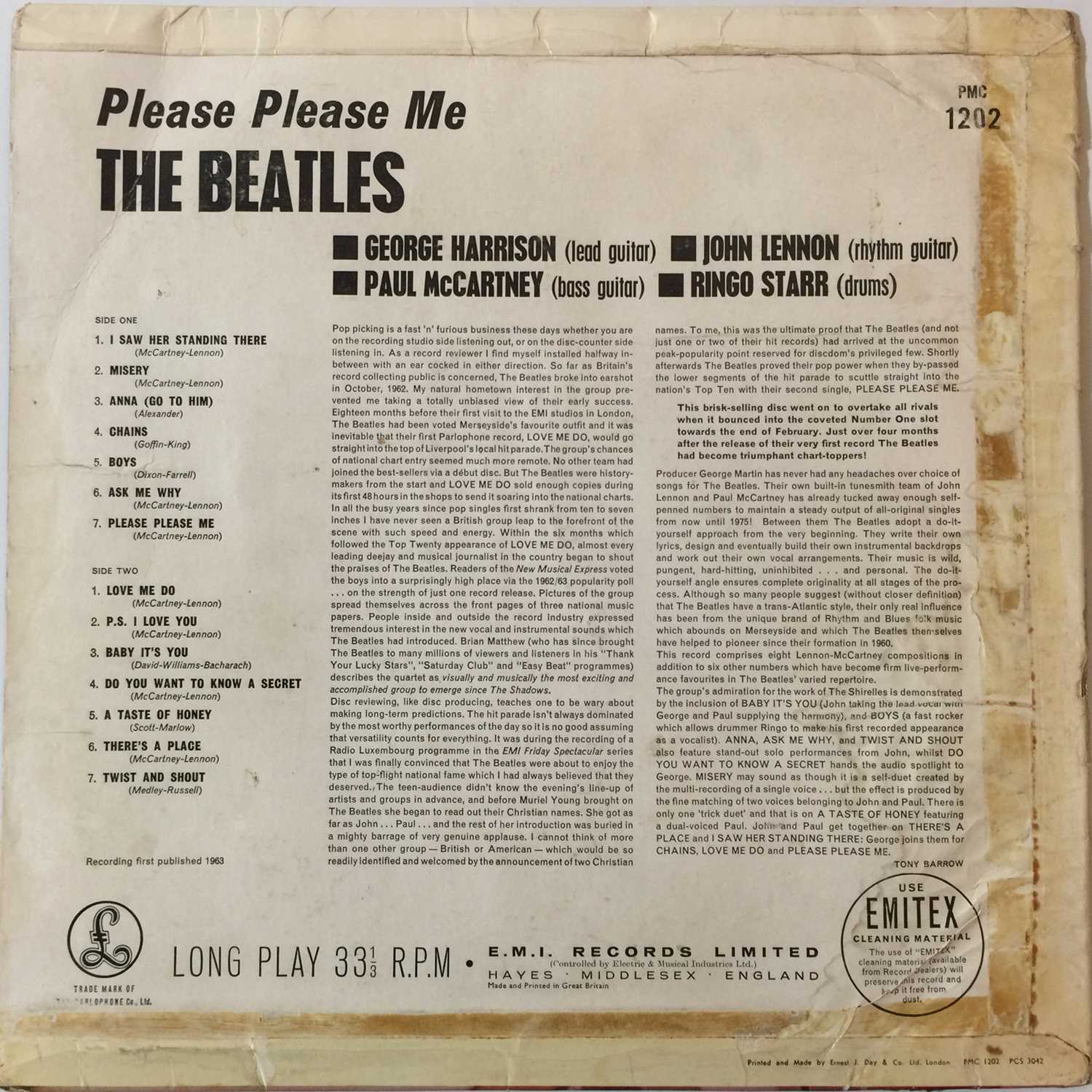 Lot 66 - THE BEATLES - PLEASE PLEASE ME LP (1ST UK