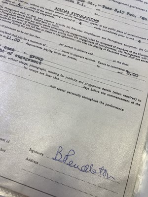 Lot 154 - MARQUEE CLUB CONTRACTS - 1960S.