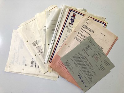 Lot 159 - 1960S CLUB CONTRACTS AND CORRESPONDENCE INC DAVID BOWIE.