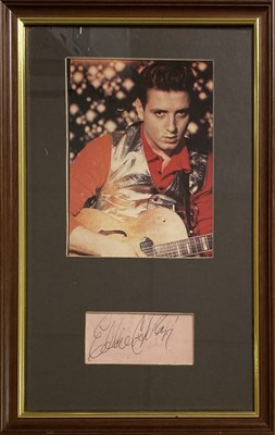 Lot 377 - EDDIE COCHRAN - SIGNED DISPLAY