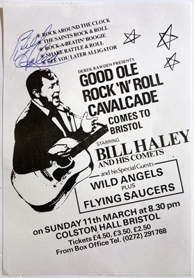 Lot 392 - ROCK AND ROLL MEMORABILIA INC BILL HALEY AUTOGRAPH.