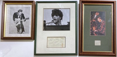 Lot 393 - ROCK AND ROLL AUTOGRAPHS - HALEY / BERRY / LITTLE RICHARD.