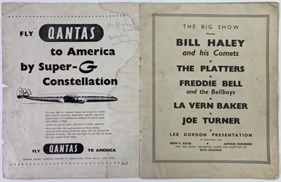 Lot 406 - BILL HALEY - SIGNED CONCERT PROGRAMME.